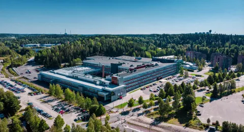Aerial view of LUT University Lahti campus. 