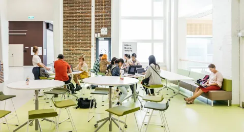 LUT University Lahti campus lobby.