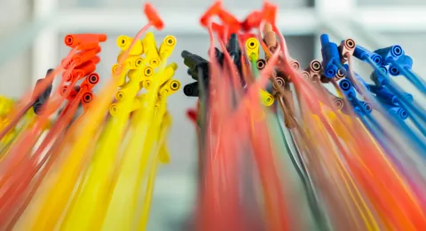 Electric wires in LUT University laboratory