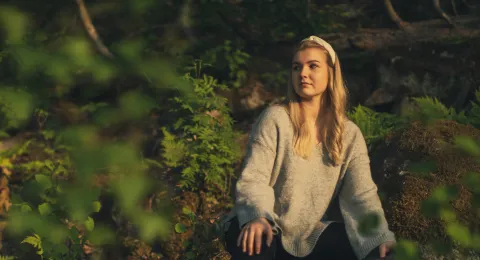 LUT University master&#039;s student in a forest