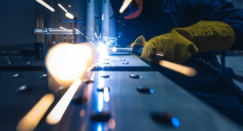 Welding in J. Hyneman Center at LUT University