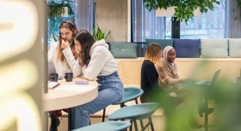 Ympäristötekniikan opiskelijoita.