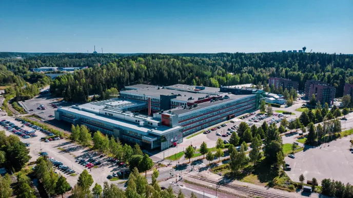 Aerial view of LUT University Lahti campus. 