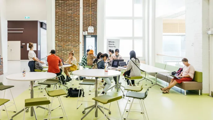 LUT University Lahti campus lobby.