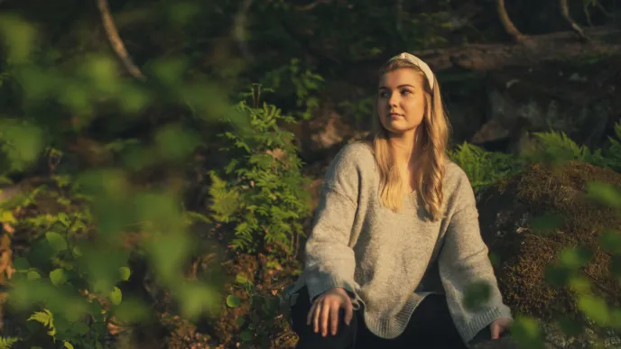 LUT University master&#039;s student in a forest