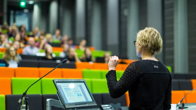 Lecturer teaching in LUT University