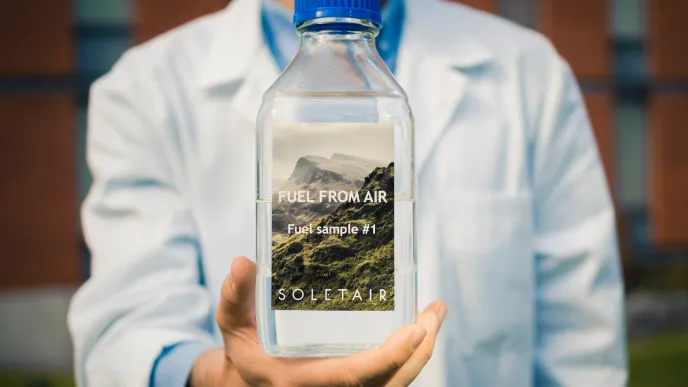 Power to X, polttoainetta ilmasta, fuel from the air bottle