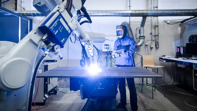 Welding robot at LUT University laboratory