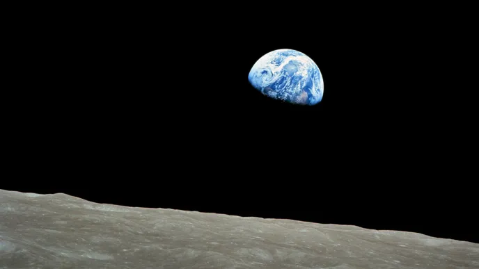 view of earth from moon