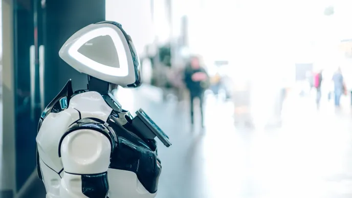 Robotti toimii tekoälyn ohjaamana. A robot with physical AI.