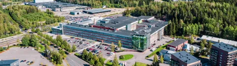 Ilmakuva Lahden kampuksesta.