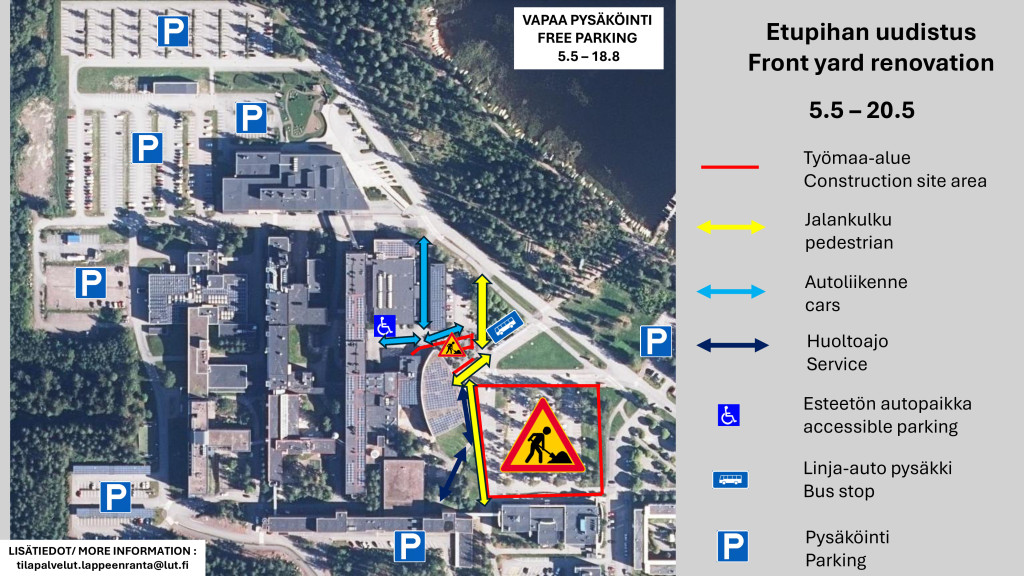 Lappeenrannan kampus liikenteen poikkeusjärjestelyt