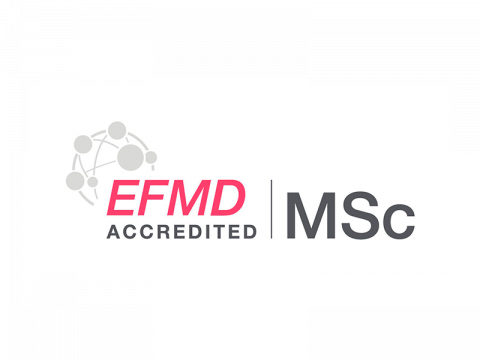 EFMD Accredited MSc logo.
