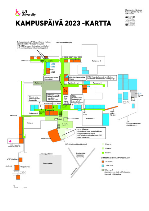 LUT Lappeenranta, Kampuspäivä-kartta 2023 (jpg)