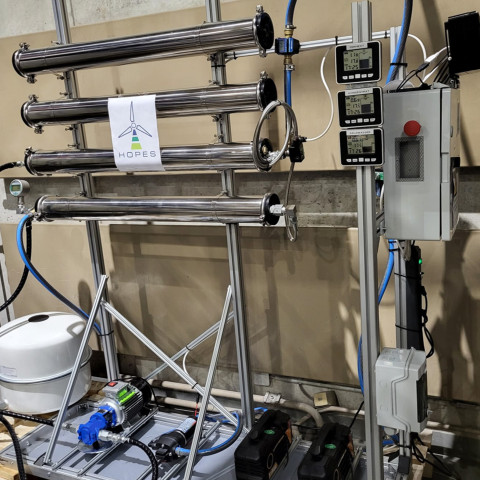 3 kWel Osmotic energy storage test rig
